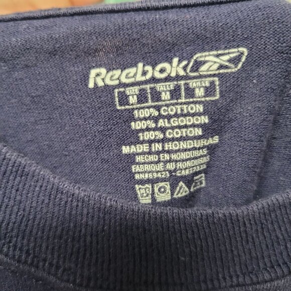 Patriots Reebok Tee Shirt Dark Blue Mens Medium Cotton NFL Fan Football USA - Picture 4 of 7